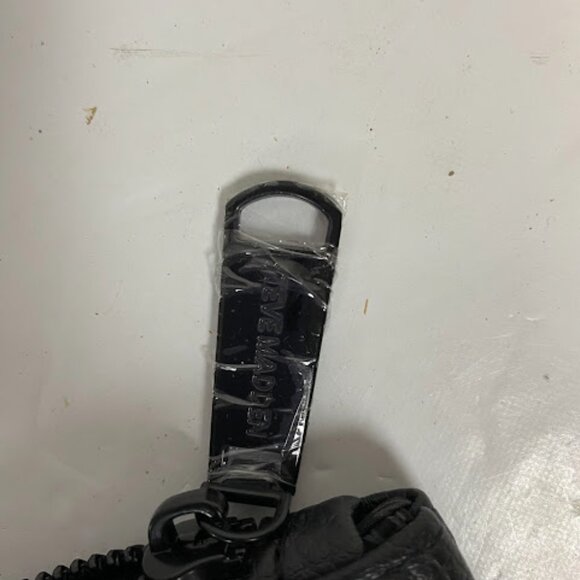 Steve Madden Black Pebbled Leather Women's Wristlet Clutch Small - Picture 5 of 7